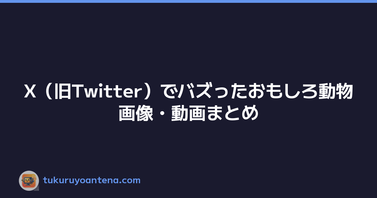 X（旧Twitter）でバズったおもしろ動物画像・動画まとめ